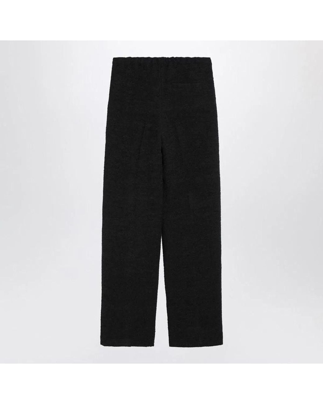 Loulou de Saison Black Straight Bouclé Trousers