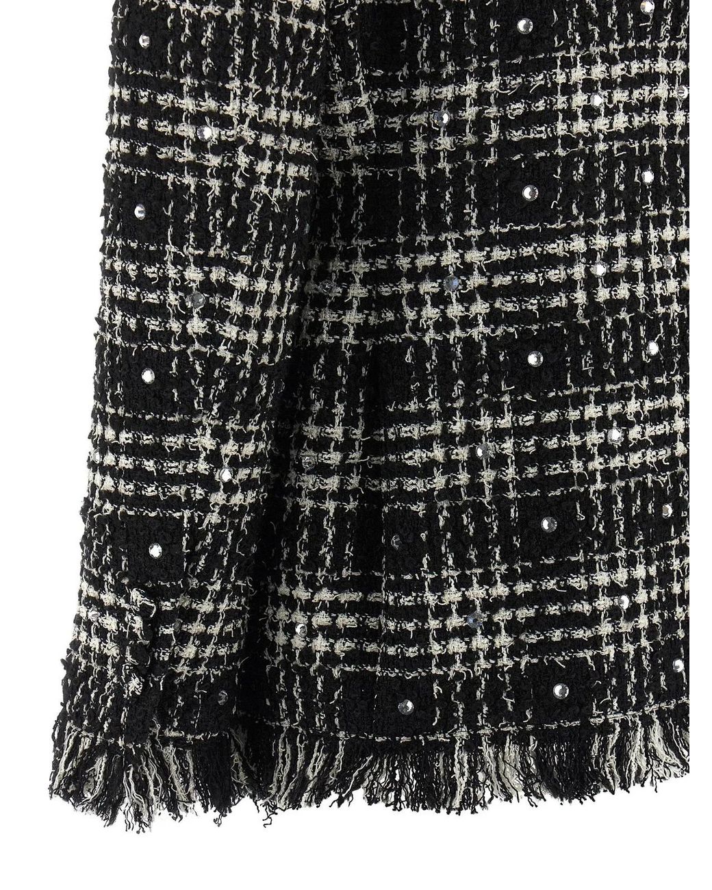 GIUSEPPE DI MORABITO Black Tweed And Rhinestone Blazer