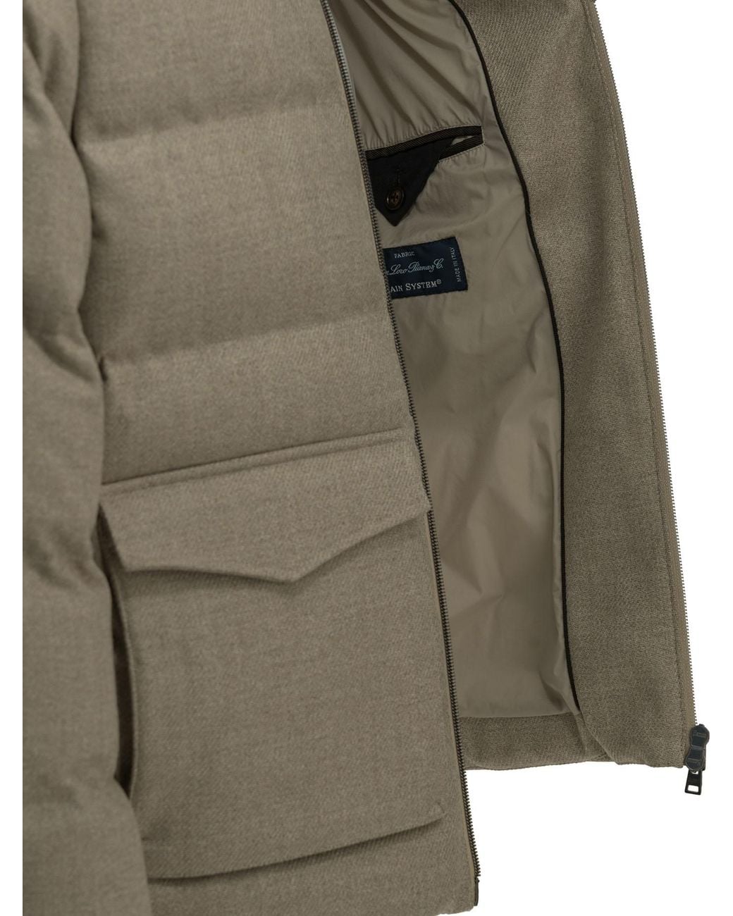Herno Green Tweed Bomber Jacket for men