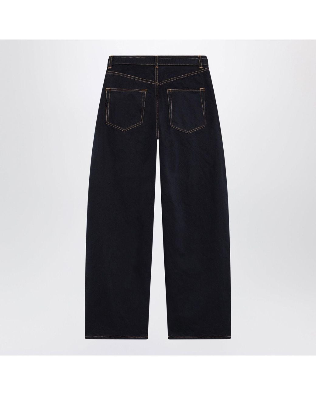 Sacai Blue Highwaisted Cotton Barrel Jeans