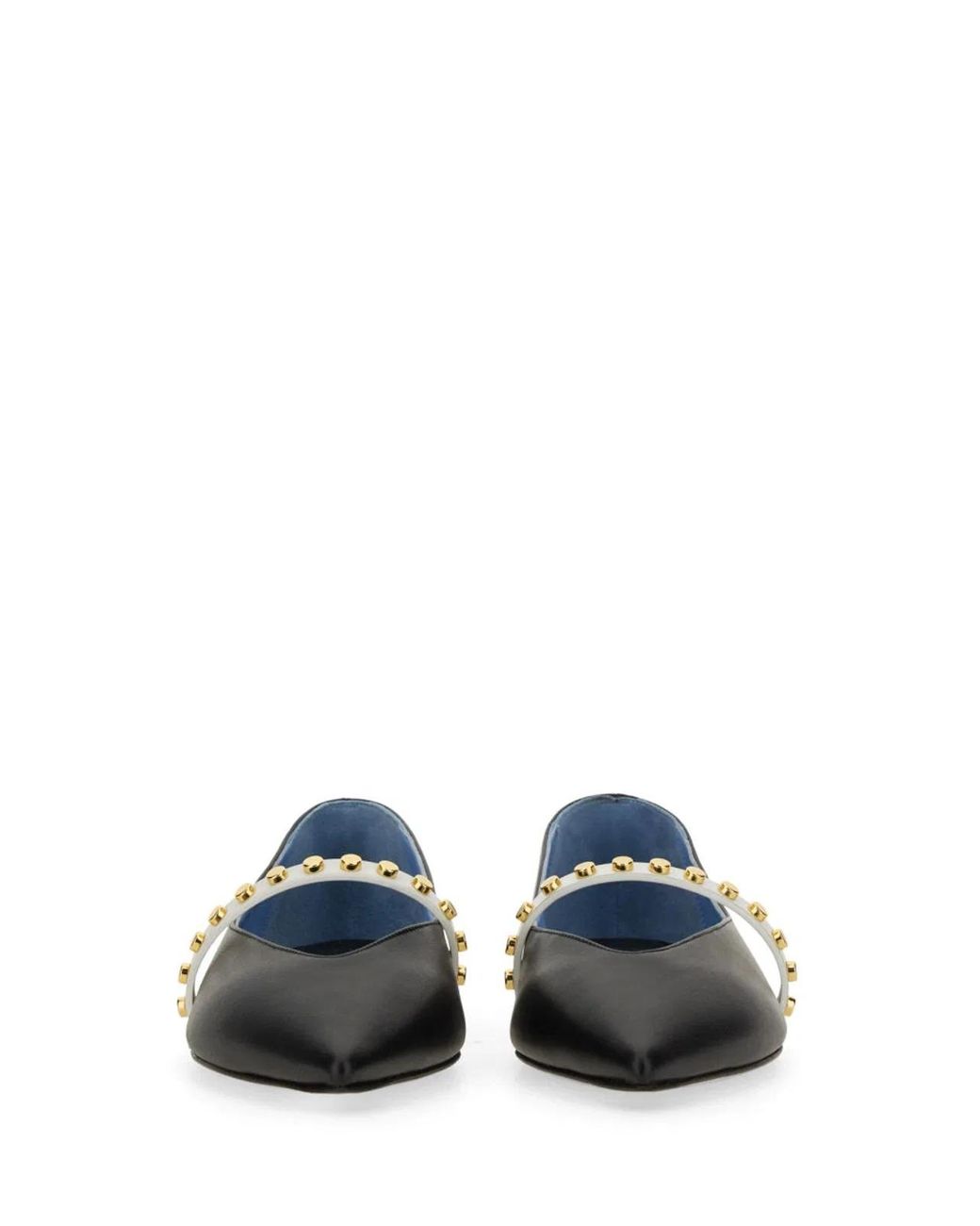 McQueen Black Leather Ballerina