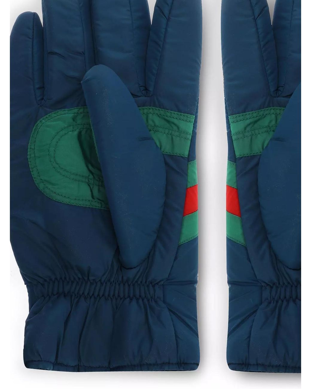 Gucci Blue Nastro Logo Gloves