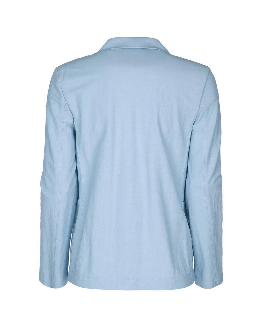 Harris Wharf London Blue Stand Up Collar Blazer Rayon