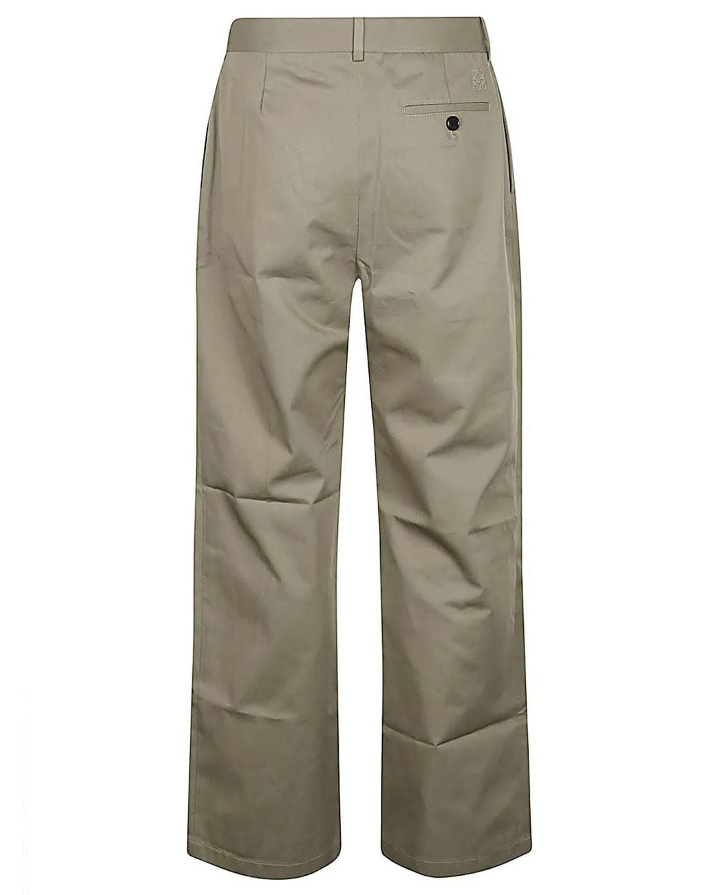 Loewe Gray Cotton Trousers for men