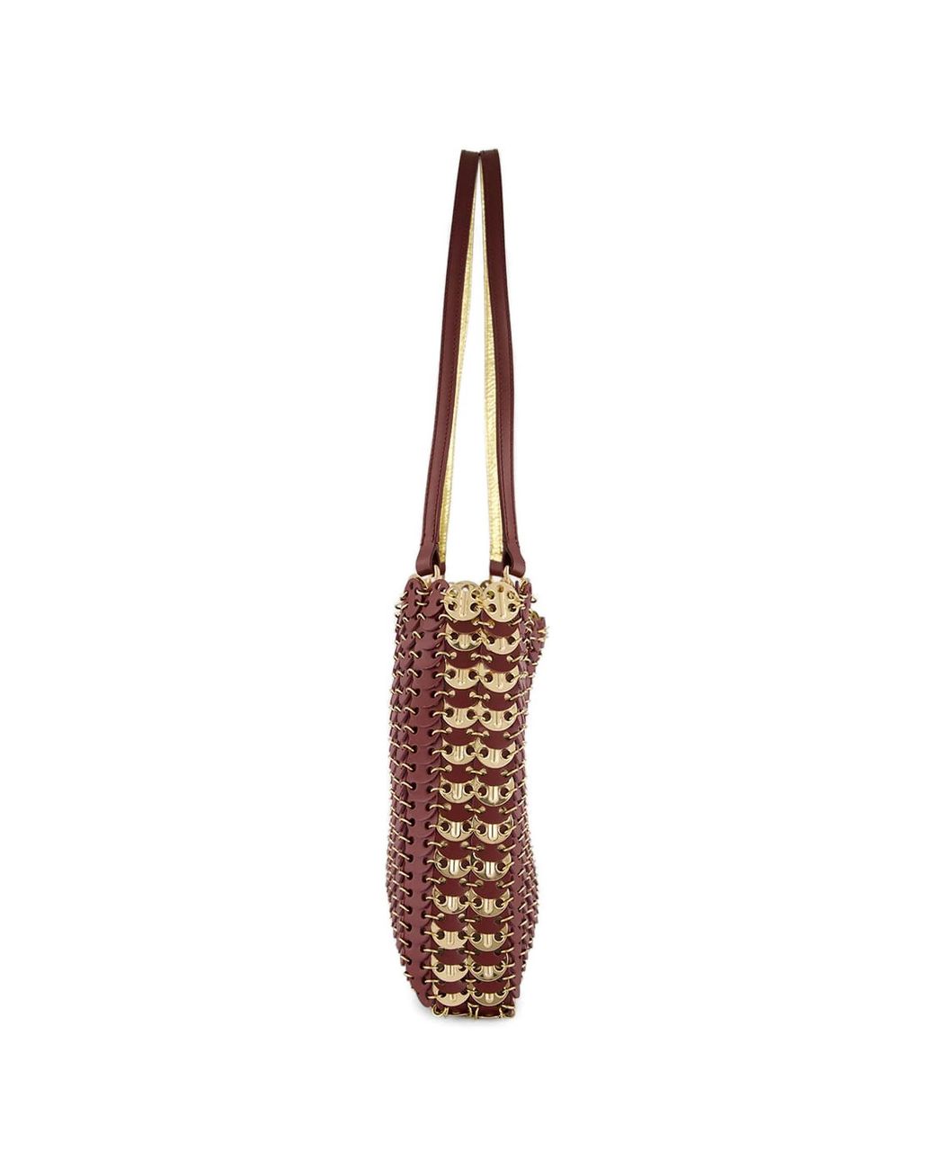Rabanne Purple Bordeaux Calf Steel Bag