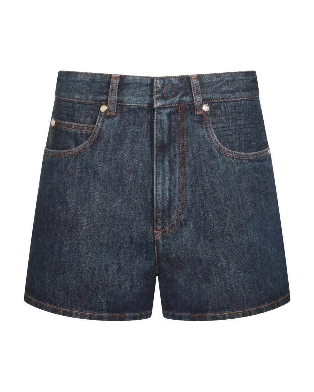 Fendi Blue Denim Shorts