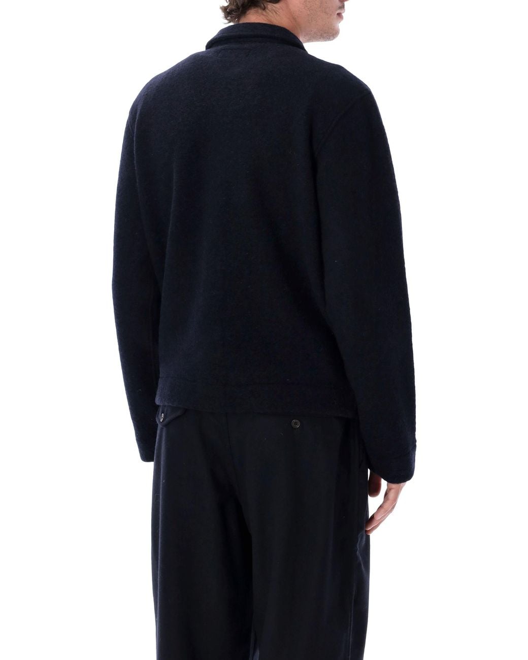 Universal Works Blue Wool Fleece Jacket for men