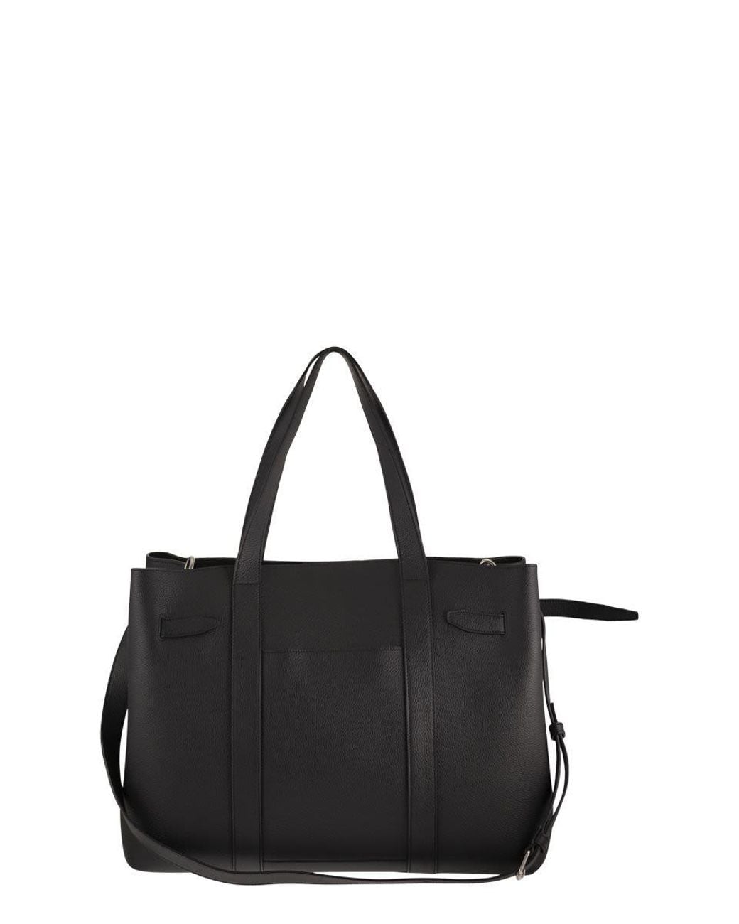 Tod's Black Tumbled Calfskin Leather Tote Bag for men