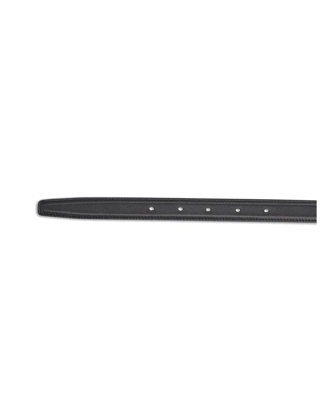 Saint Laurent Black Style Ysl Leather Belt For for men