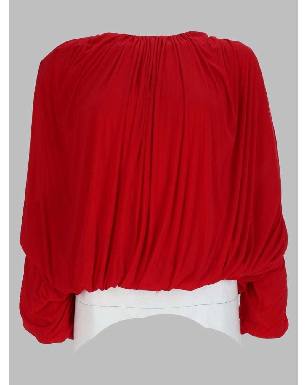 Magda Butrym Red Sculpted Statement Top For