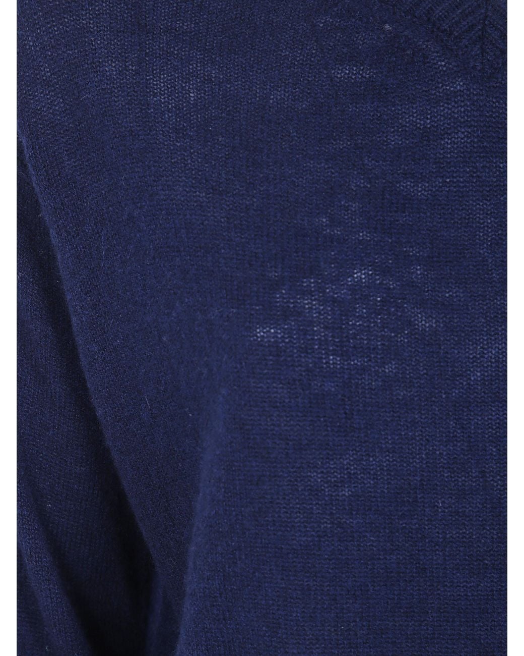 Rossopuro Blue Long Sleeved V Neck Over Sweater