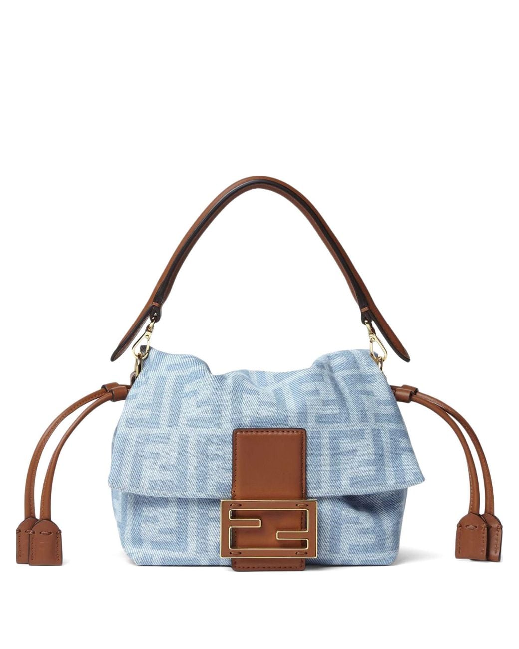 Fendi Blue Borsa Baguette Soft Small