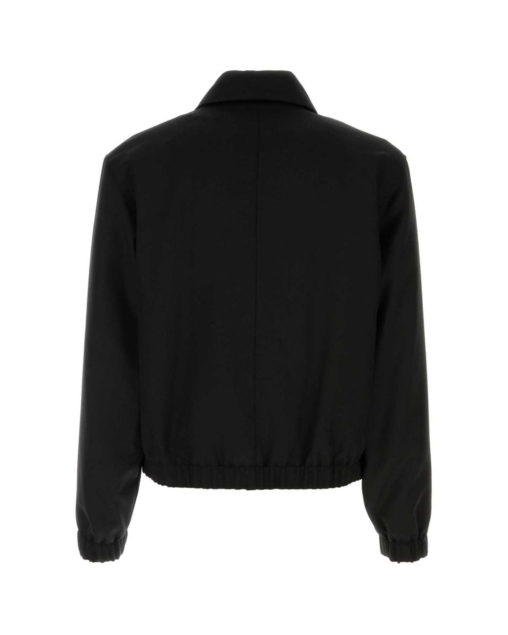 AMI Black Ami Wool Bomber Jacket for men