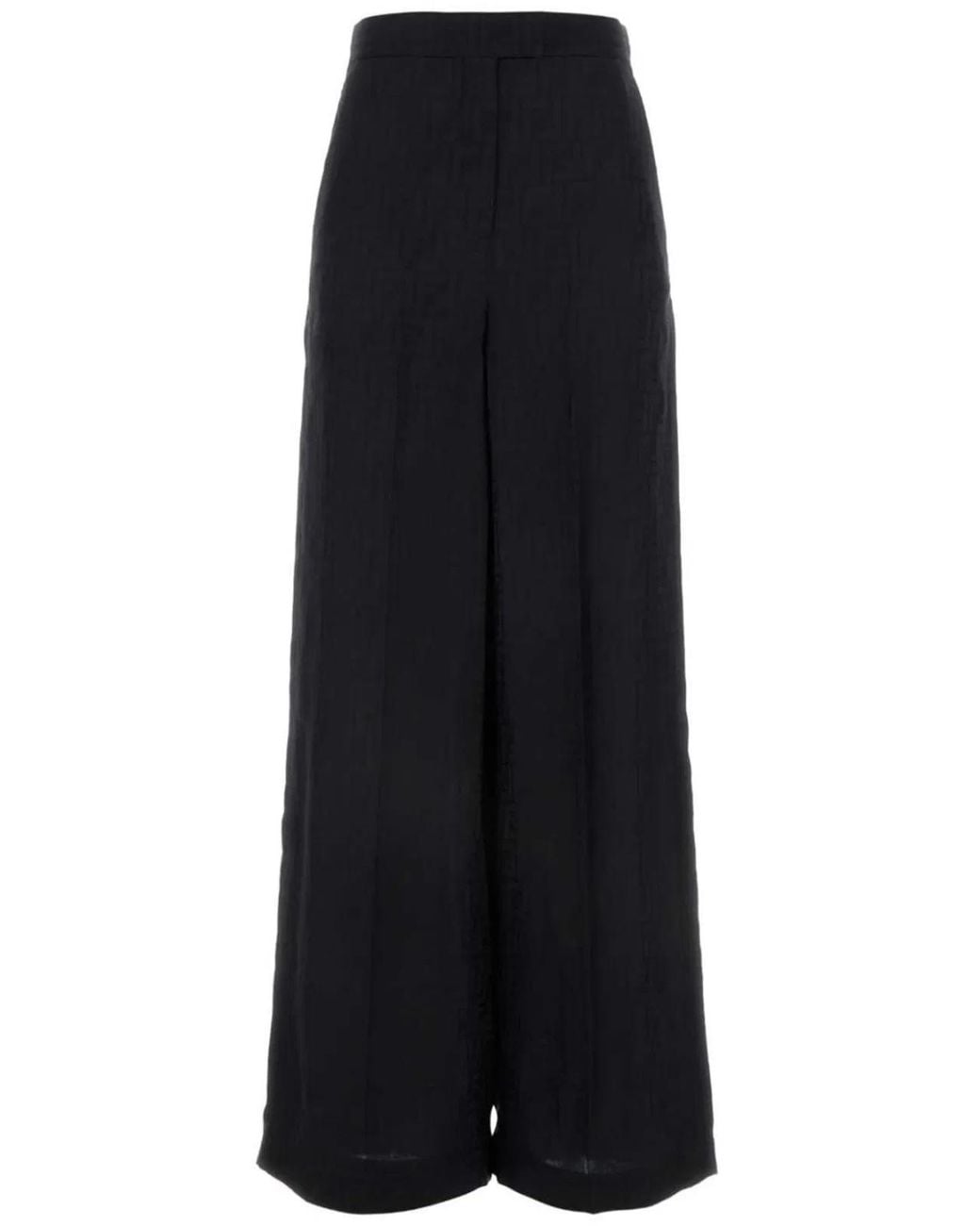 Fendi Blue Silk Trousers
