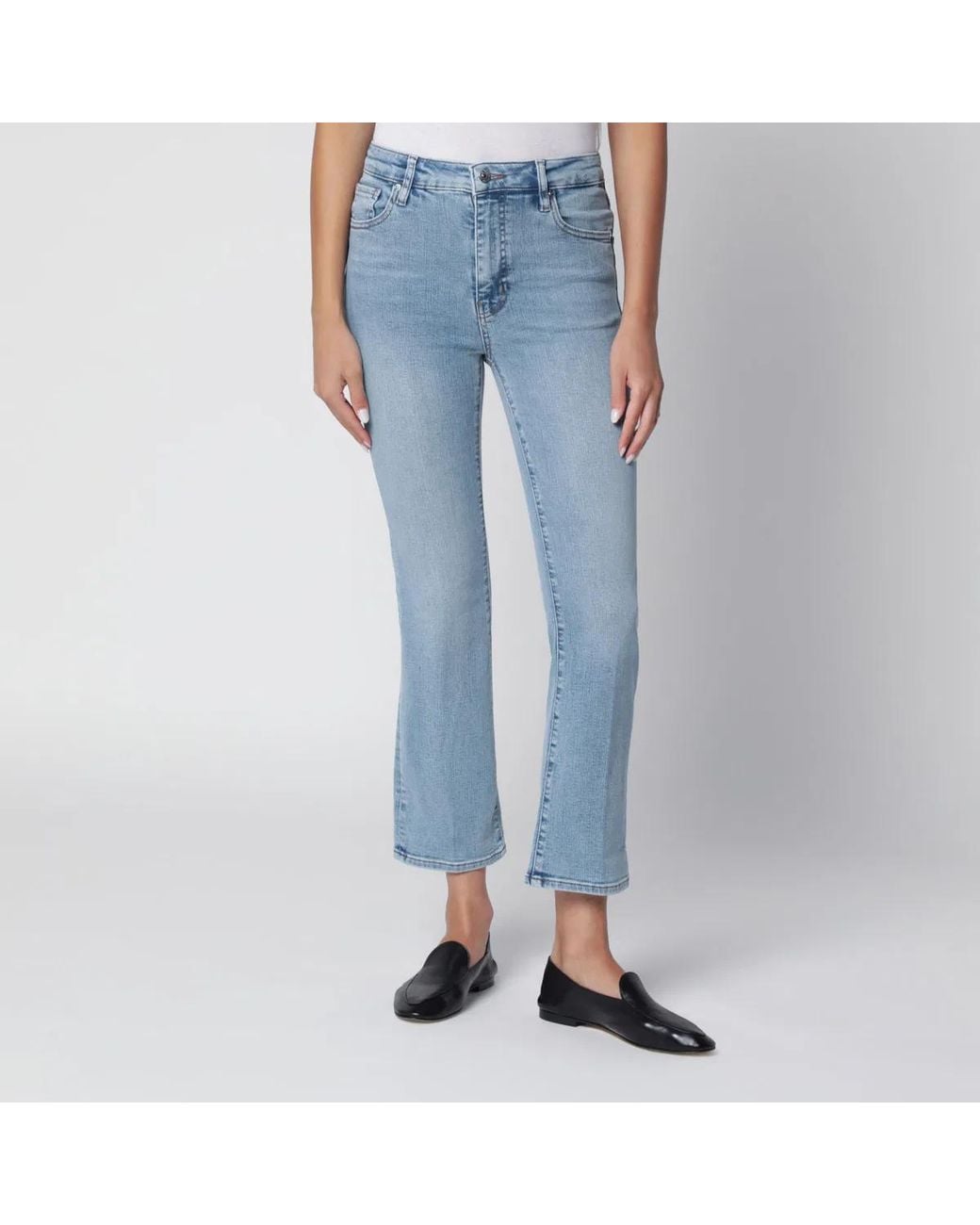 FRAME Blue The Reboot Crop Jeans