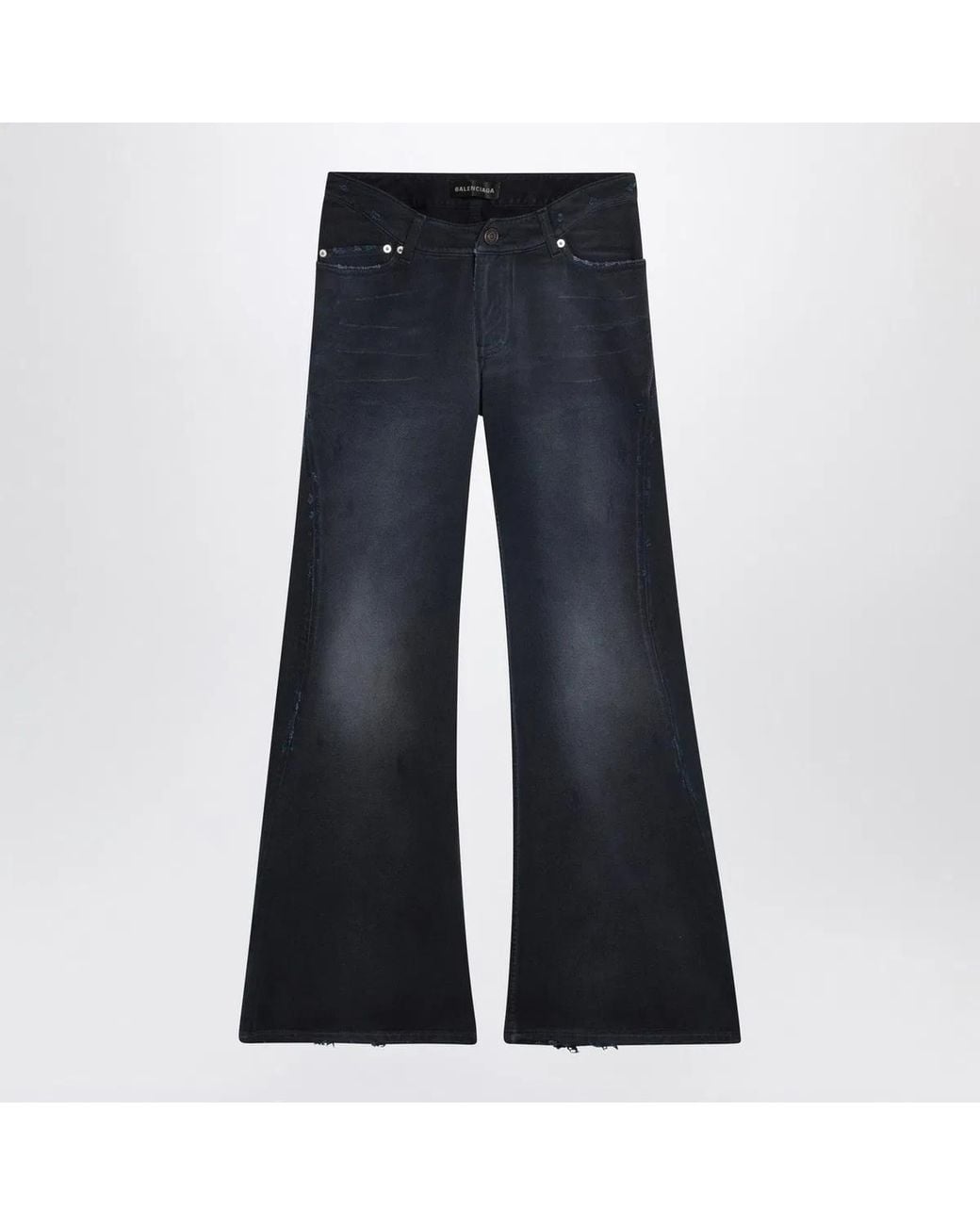 Balenciaga Blue Jeans With Curved Waist