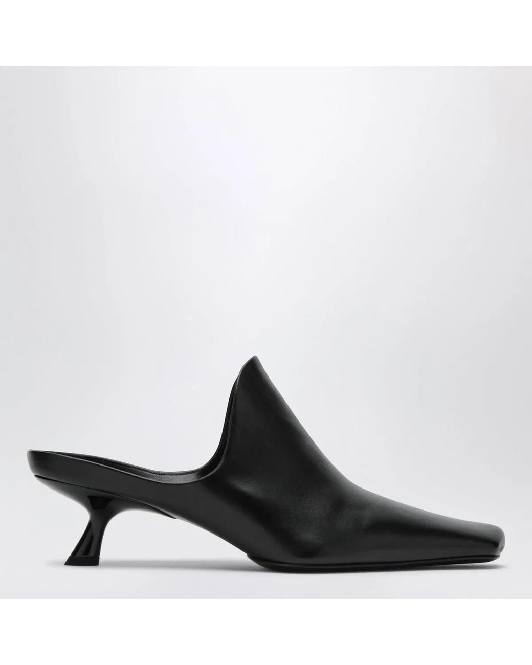 Loewe Black Emily Lambskin Leather Mules