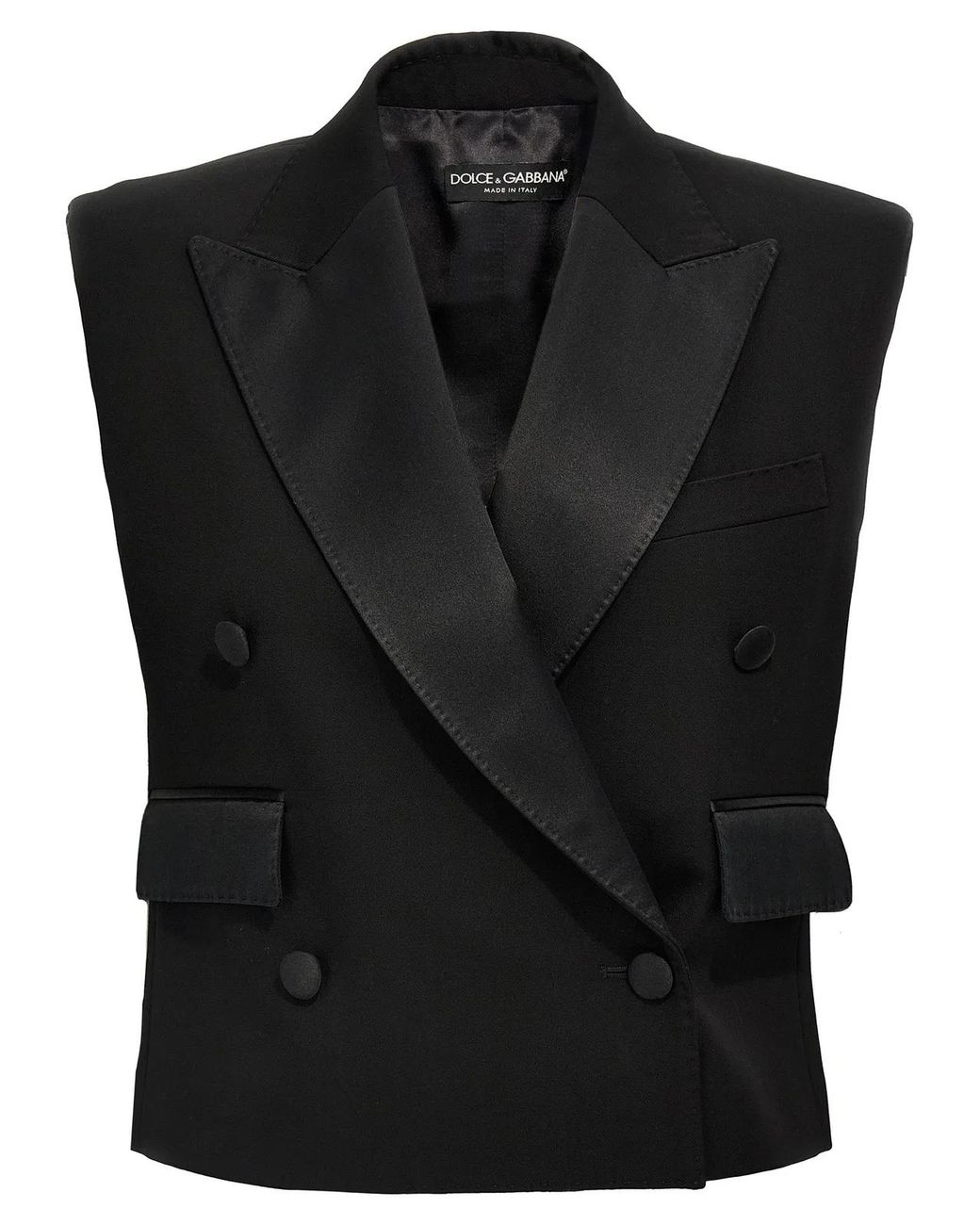 Dolce & Gabbana Black Tuxedo Gilet