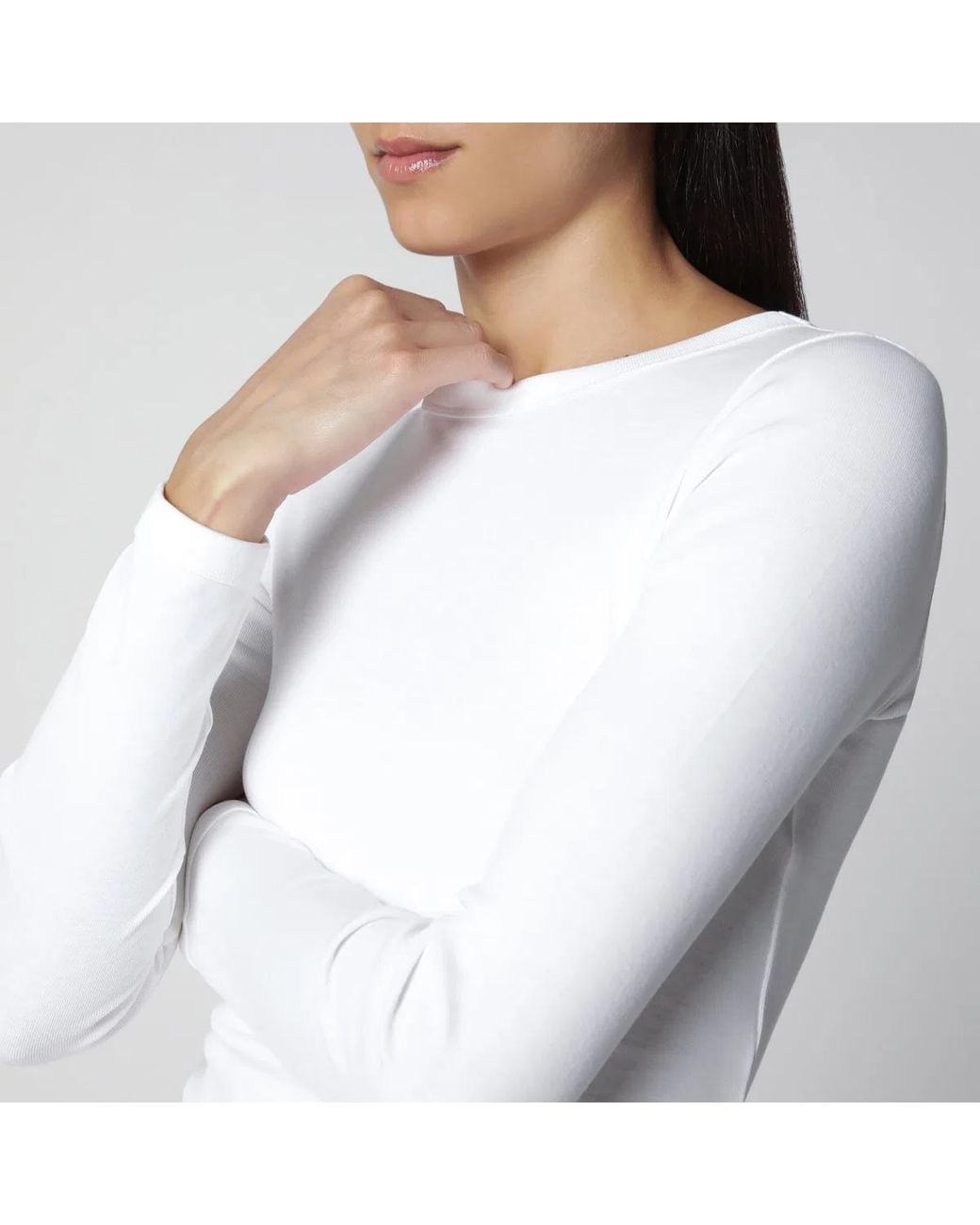 Flore Flore White Max Organic Cotton Long-Sleeve T-Shirt
