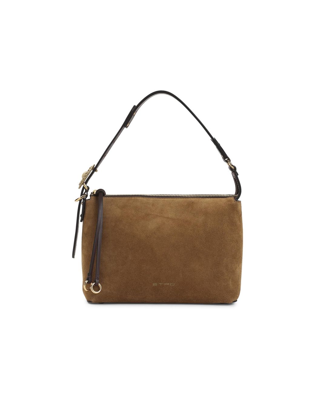 Etro Brown Hobo Suede Shoulder Bag
