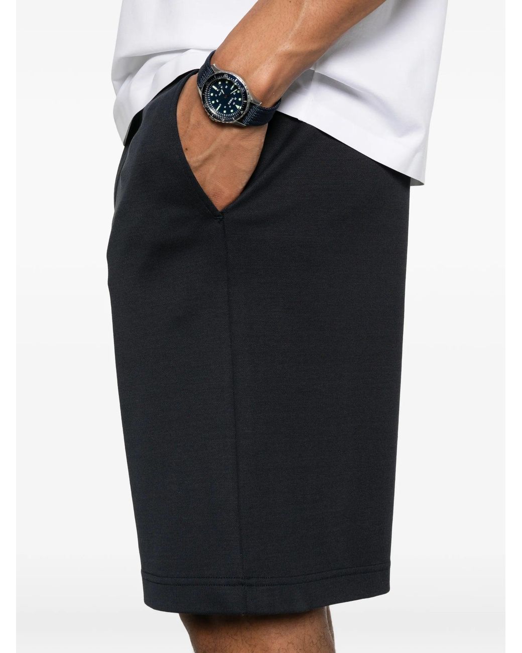 Herno Black Shorts