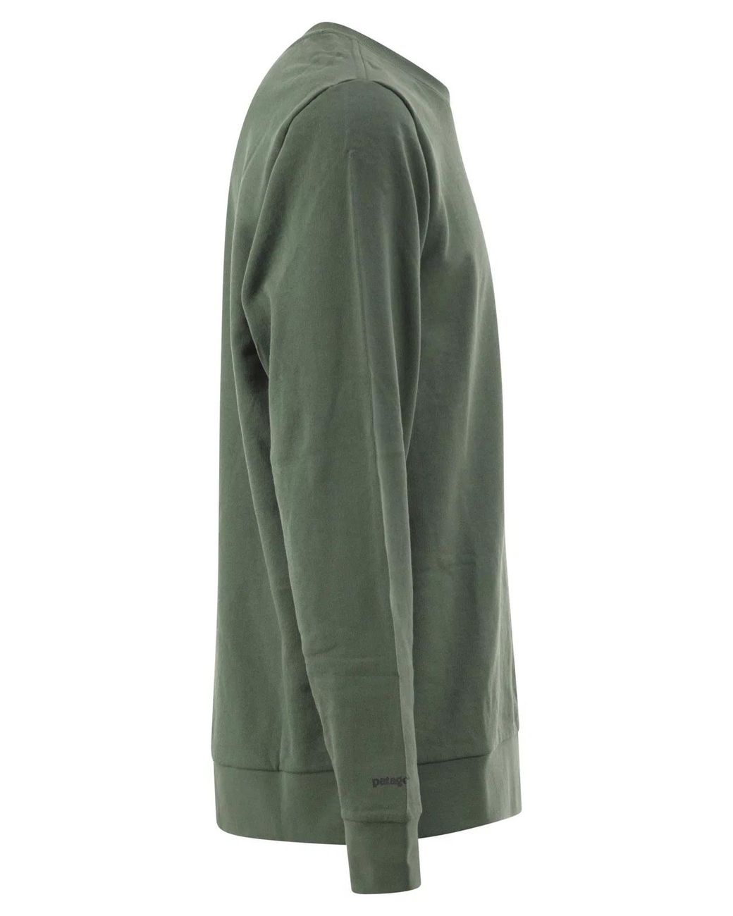 Patagonia Green Organic Cotton Mountain Logo Crewneck Sweatshirt for men