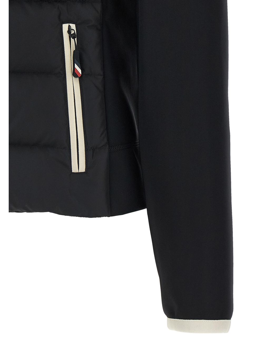 Moncler Black 'Padded Zip-Up' Cardigan