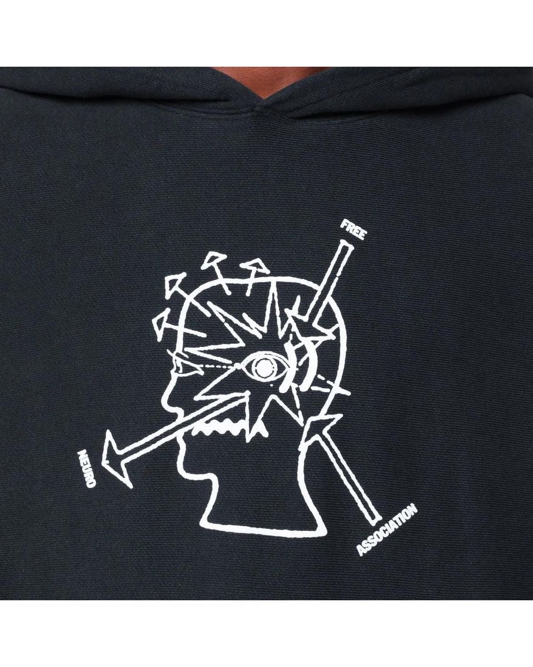 Brain Dead Black Faded Neuro Free Association Sweatshirt for men