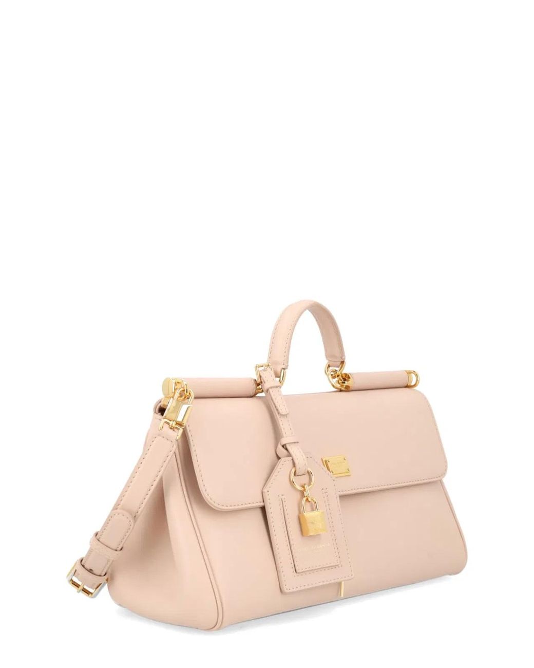 Dolce & Gabbana Natural Dolce & Gabbana Nude Leather Shoulder Bag
