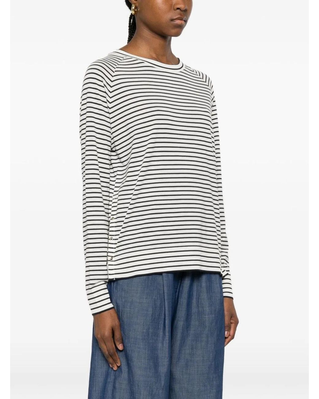Herno White Cotton Blend Sweater