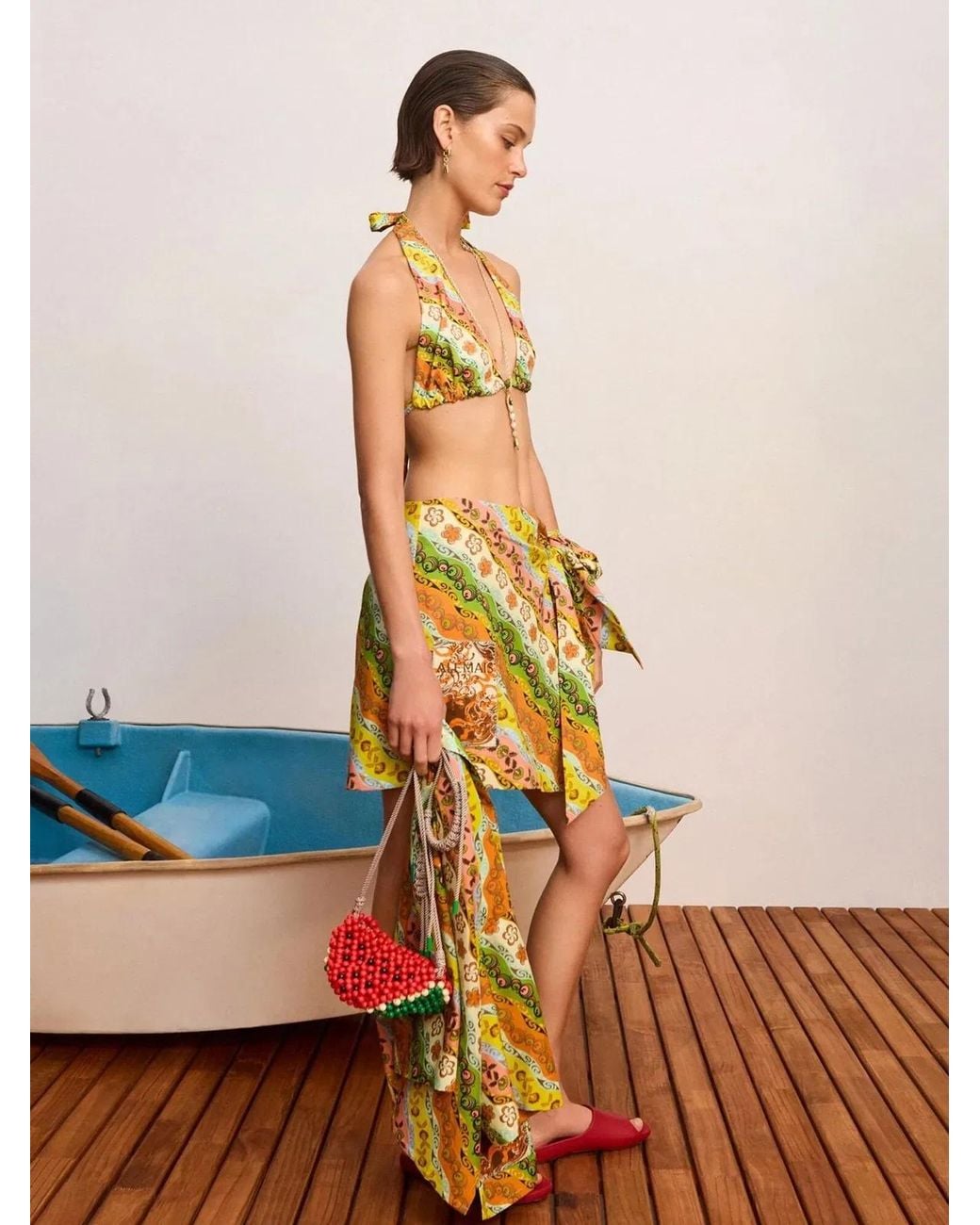 ALÉMAIS Yellow Janine Sarong Skirt