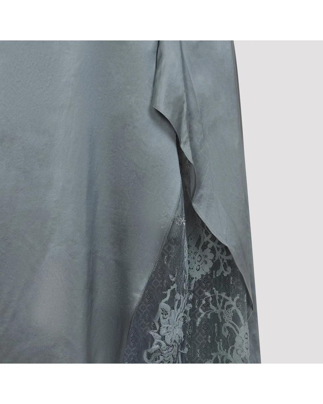 Acne Blue Satin Slip Dress