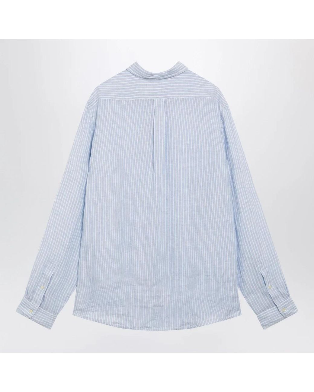 Polo Ralph Lauren Blue Striped Linen Shirt for men
