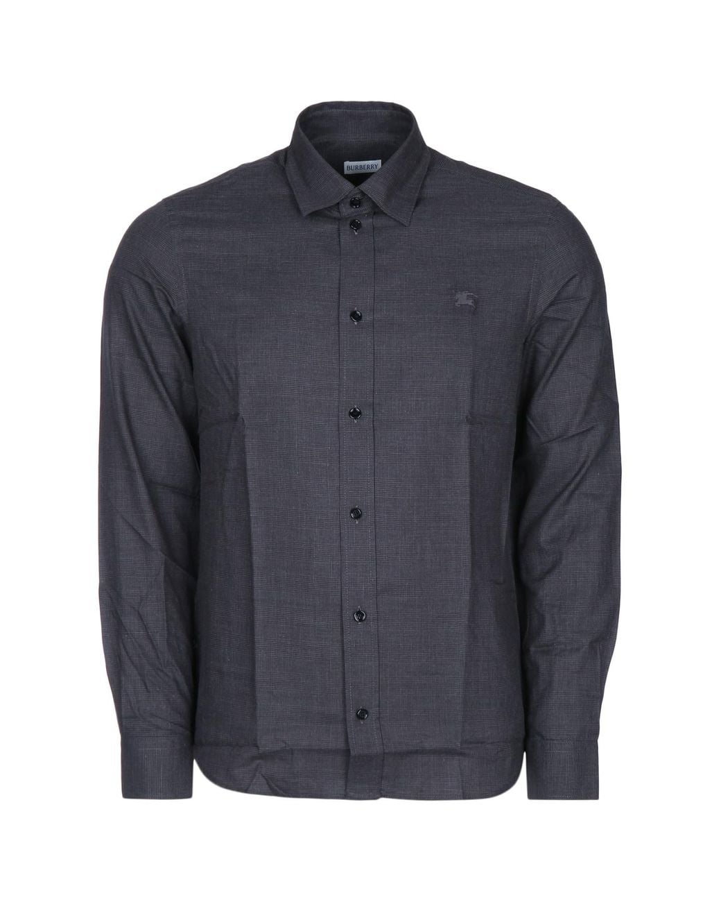 Burberry Blue Robert Check Cotton Shirt for men