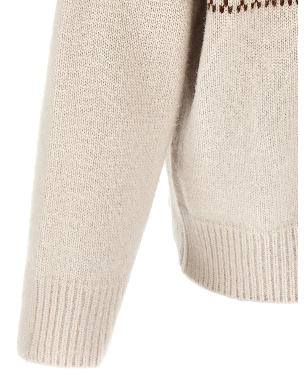Kiton White High Neck Sweater