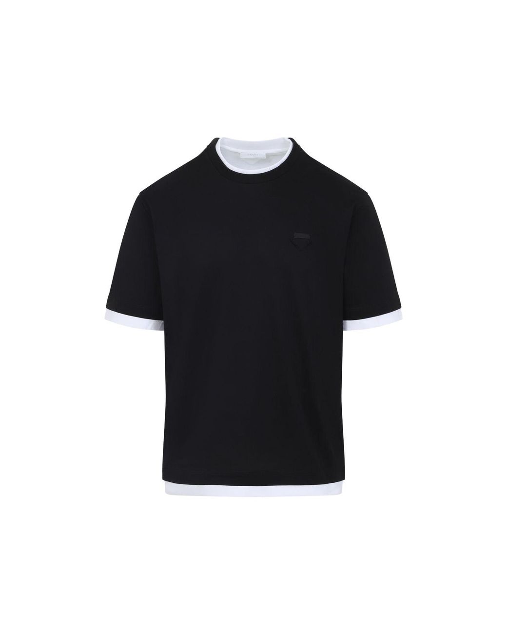 Prada Black T-Shirt And Polo Shirt for men