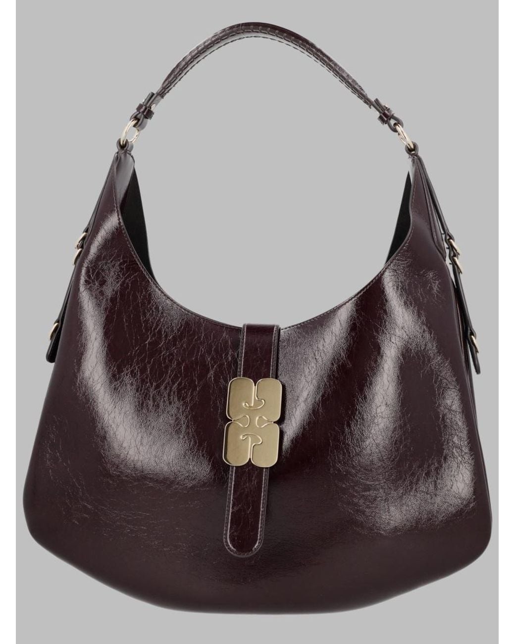 Ganni Brown Mini Shoulder Bag