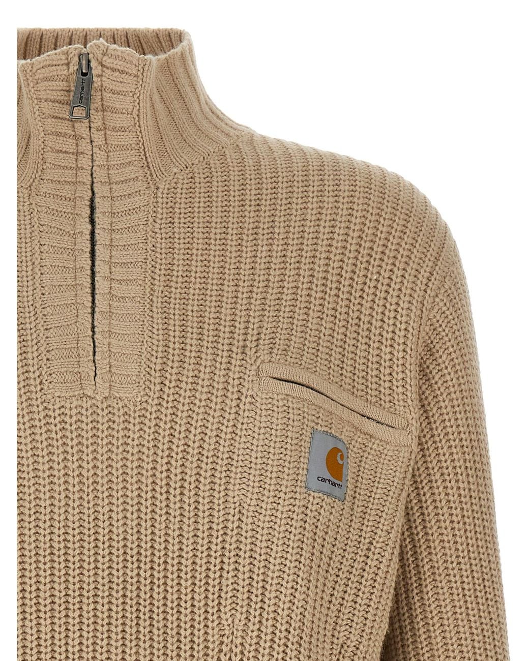 Carhartt Brown 'Detroit Half Zip' Sweater for men