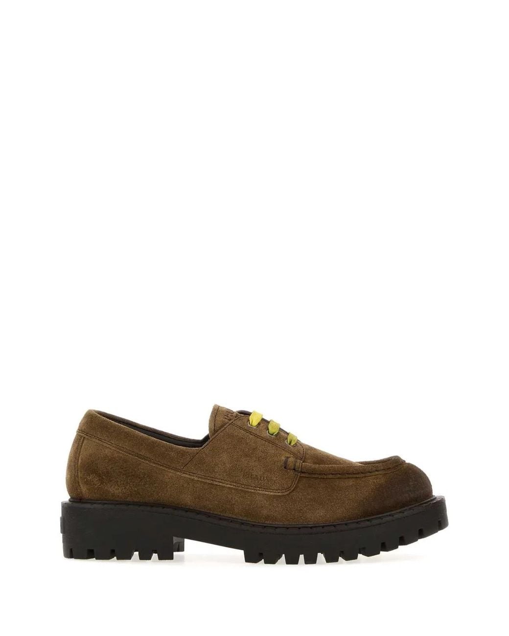 Prada Brown Suede Loafers for men