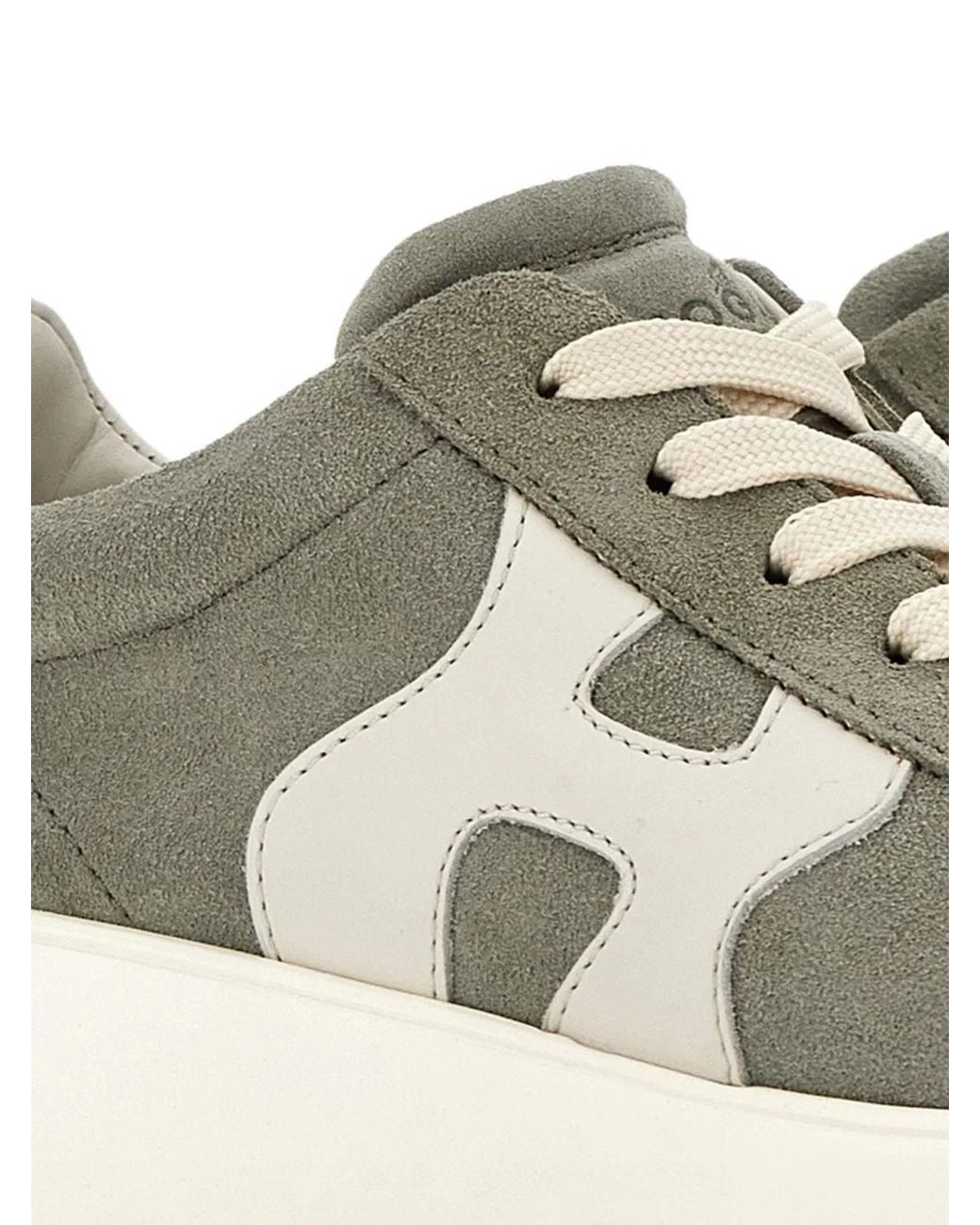 Hogan Green Leather Flat Shoes