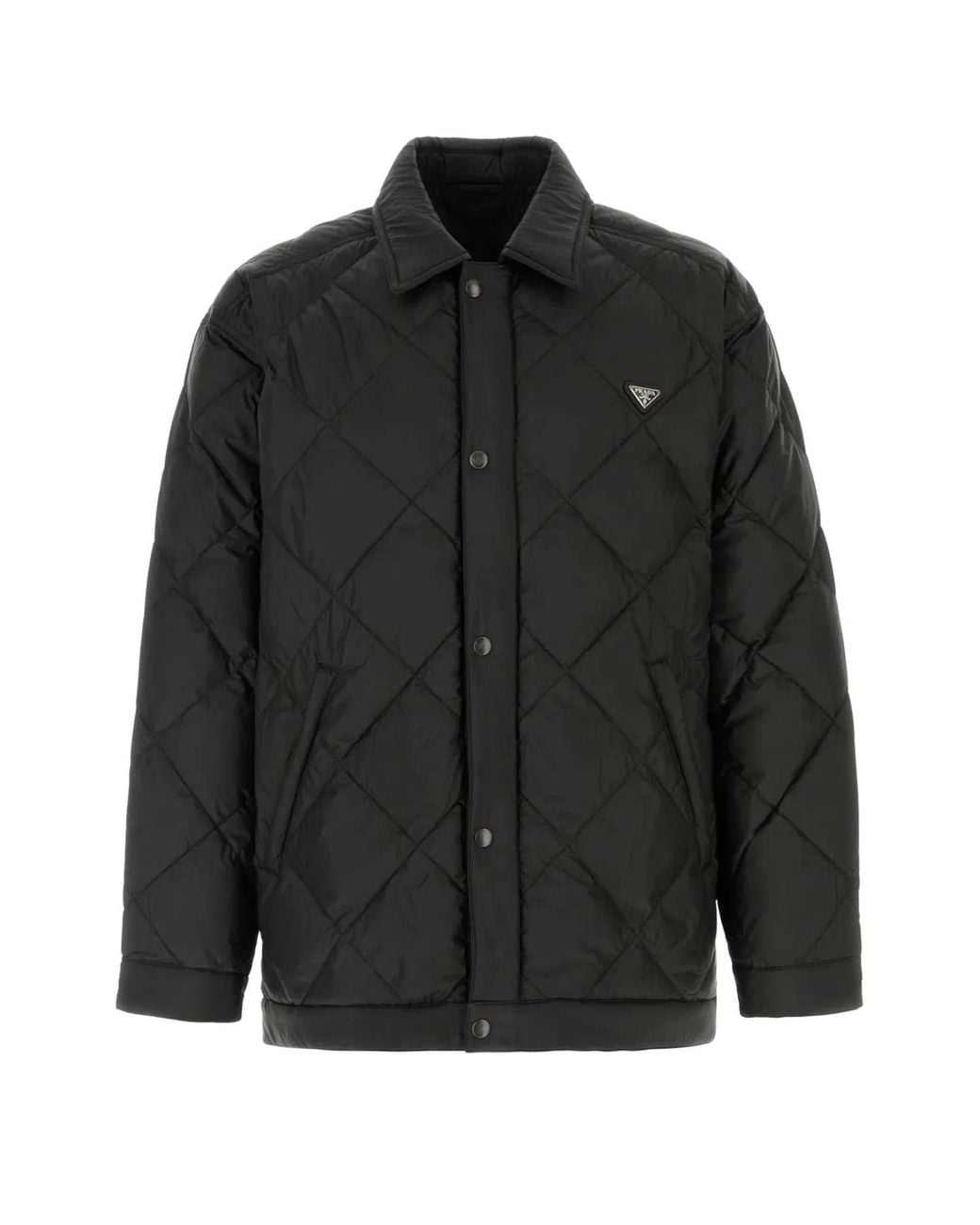Prada Black Polyester Down Jacket for men