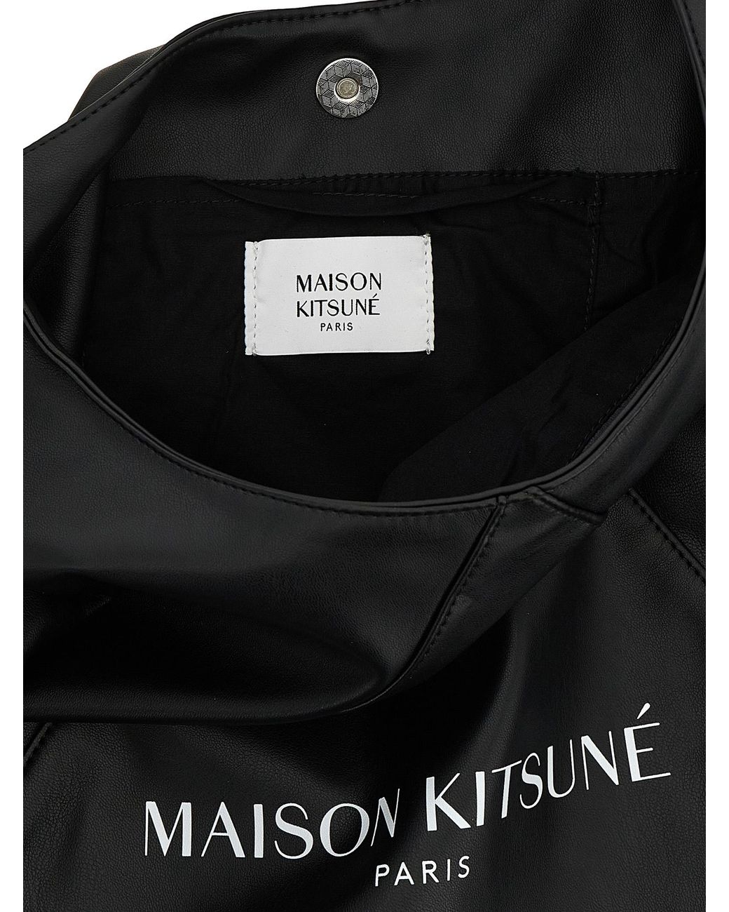 Maison Kitsuné Black 'Triangle' Shoulder Bag for men