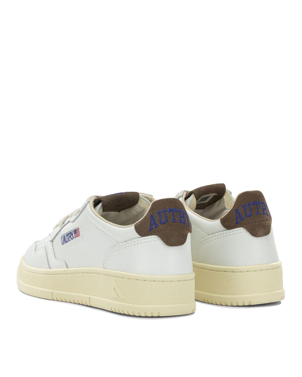 Autry White "Medalist Low" Low-Top Sneakers