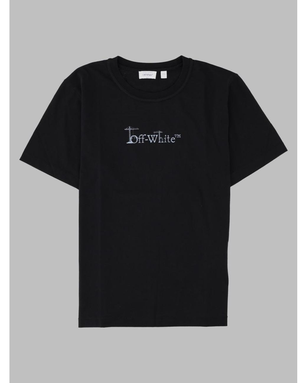 Off-White c/o Virgil Abloh Black Graphic Printed Cotton T-Shirt for men