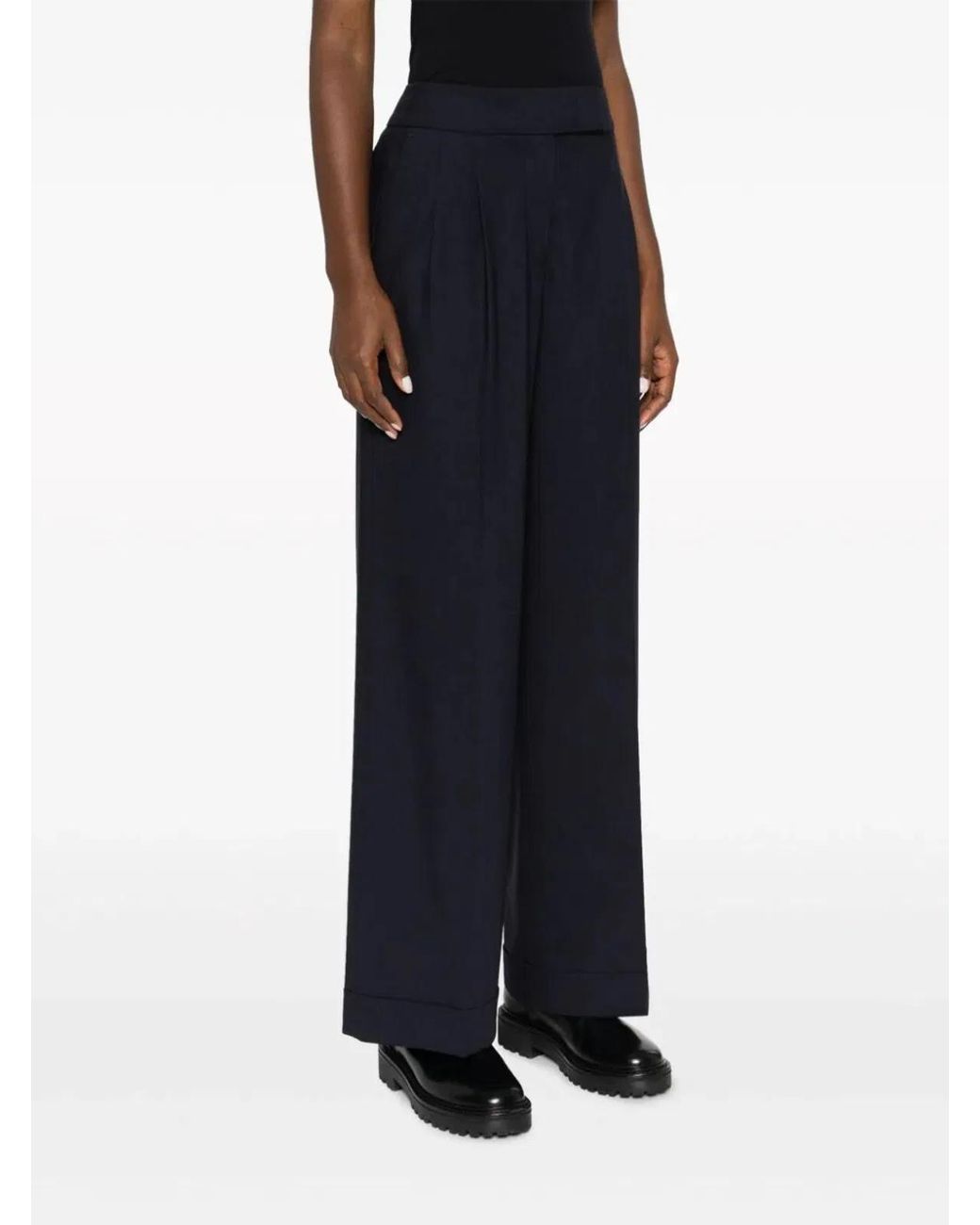 Peserico Blue Stretch Wool Trousers