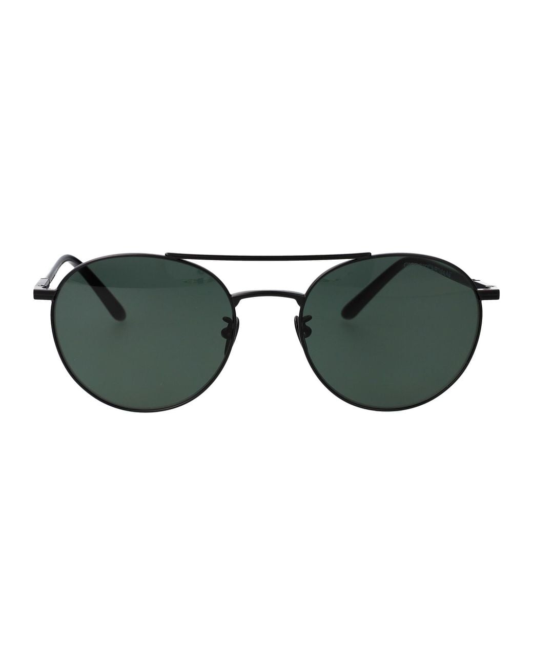 Giorgio Armani Green Matte Steel Sunglasses