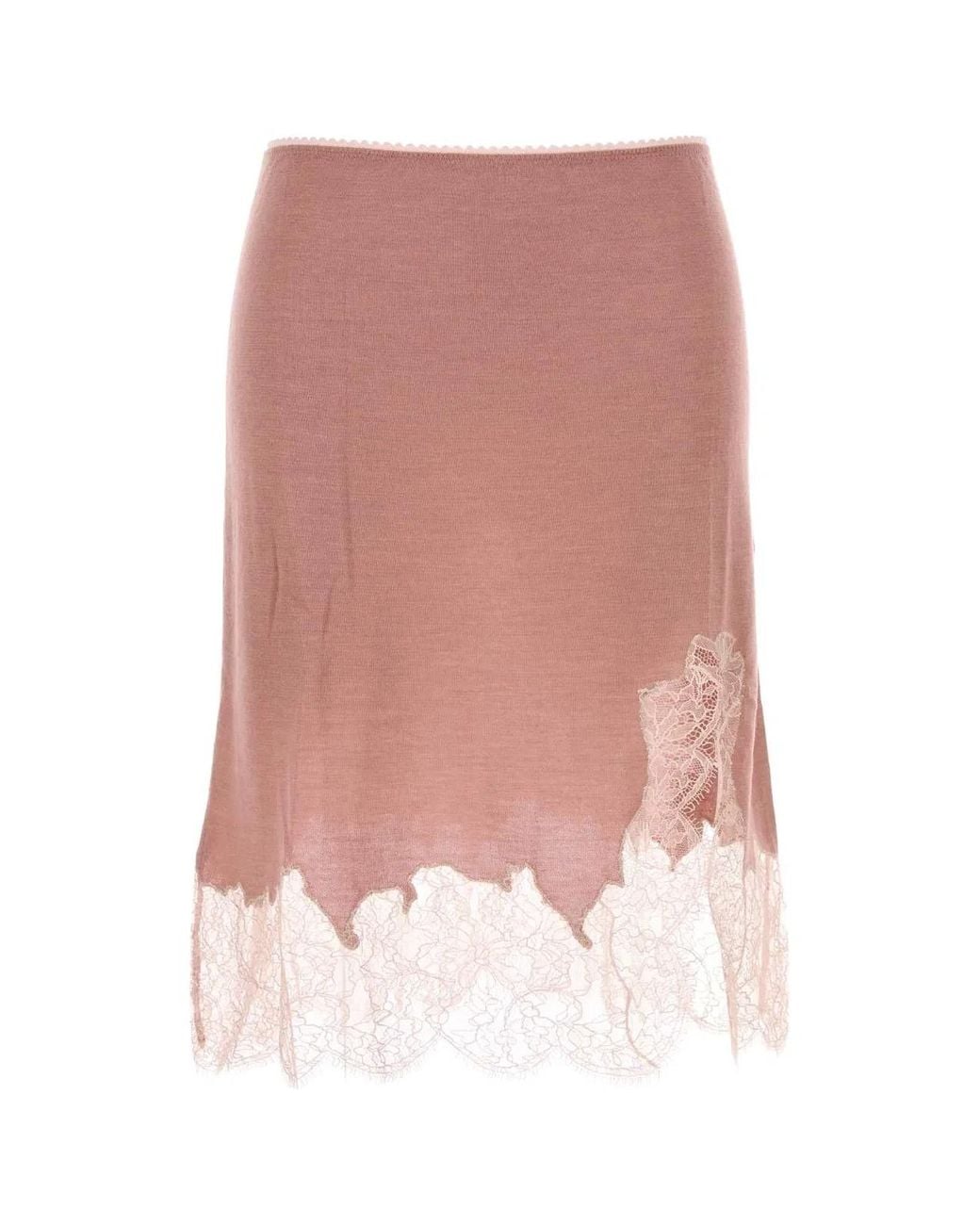 Fendi Pink Cashmere Blend Skirt