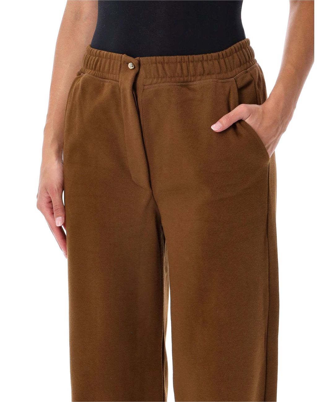 Sessun Brown High-Waisted Wide-Leg Pants