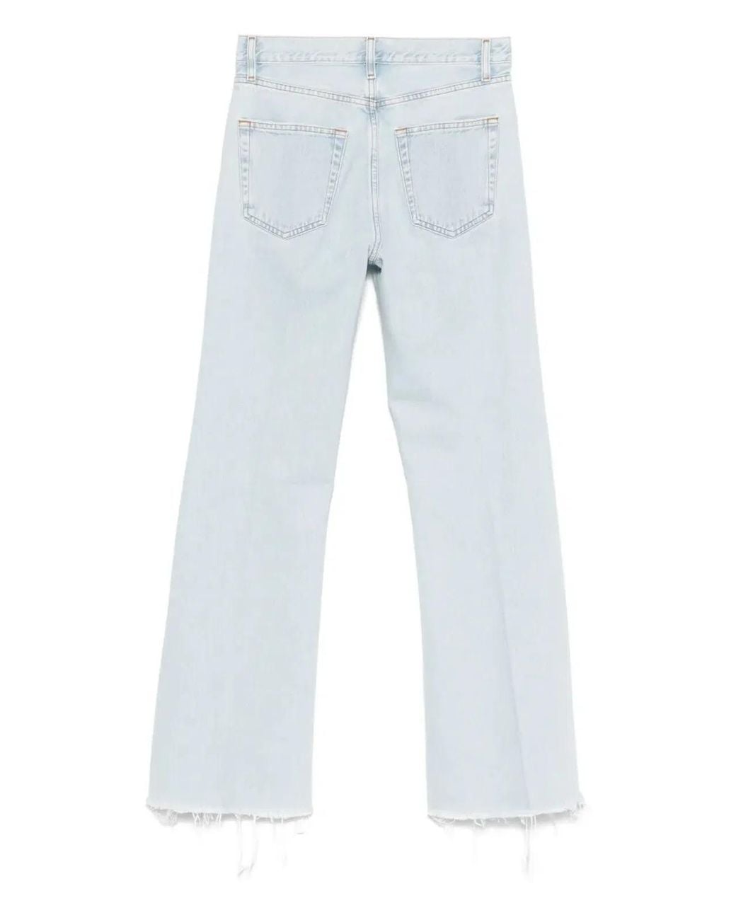 FRAME White "The Lax" High Rise Wide Leg Flare Jeans
