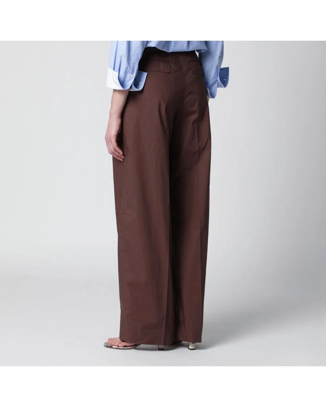 THE LATEST Brown Cotton Trousers